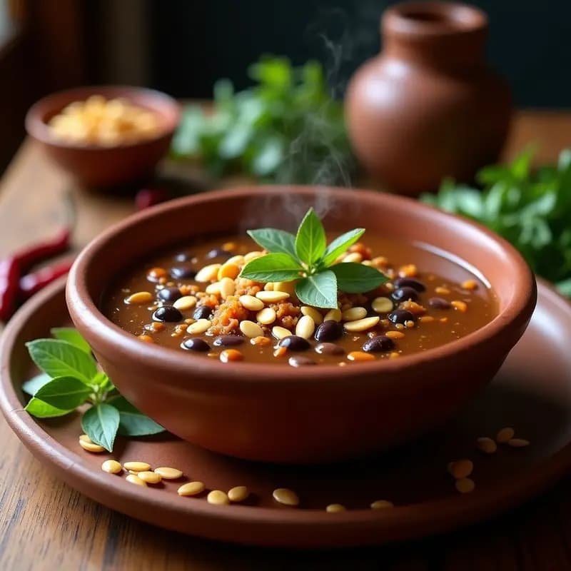 Caldo Tlainpotole de Chipotle y Frijoles Negros: Sopa Mexicana Vegana y Picante