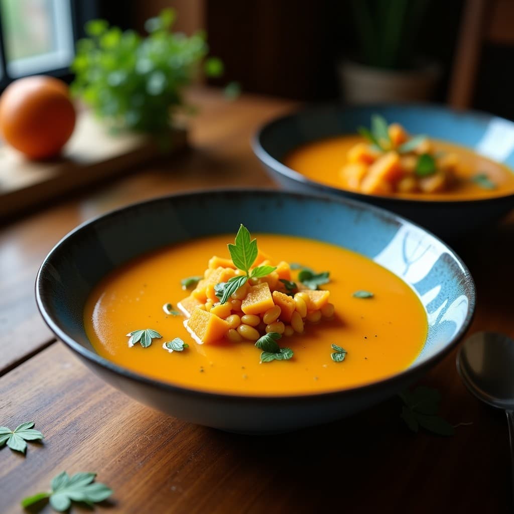 Caldo Tláloc de Maíz Azul y Flores de Calabaza: Sopa Mexicana Prehispánica en Olla Lenta