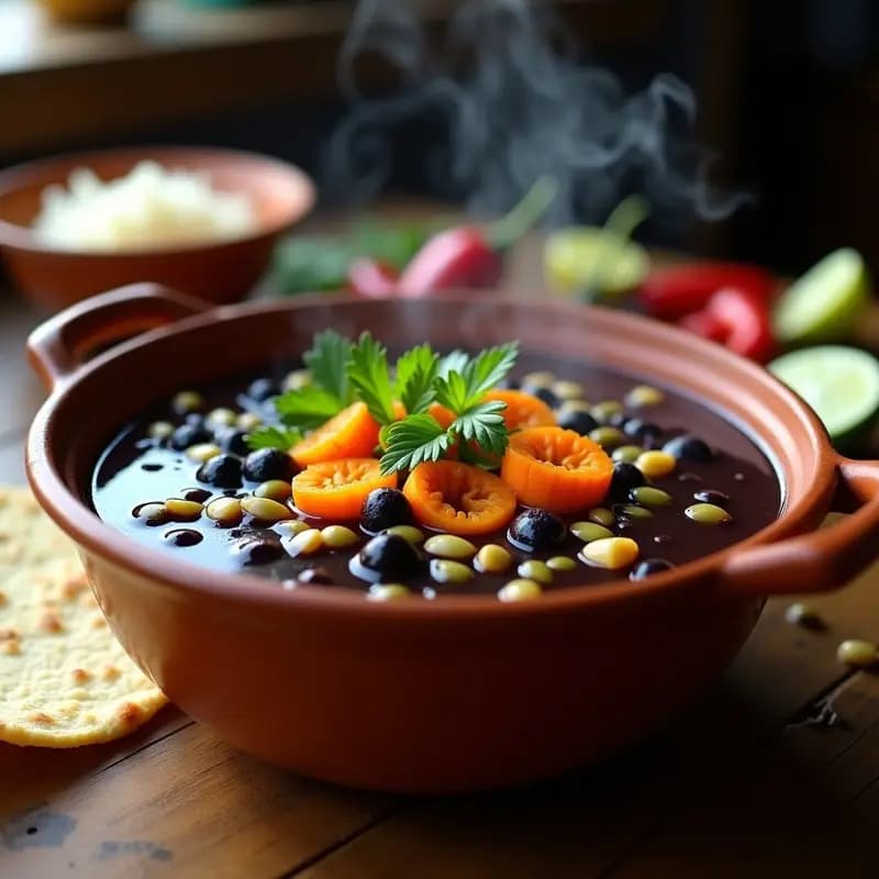 Caldo Tláloc de Huitlacoche y Maíz: Sopa Mexicana Tradicional y Exótica