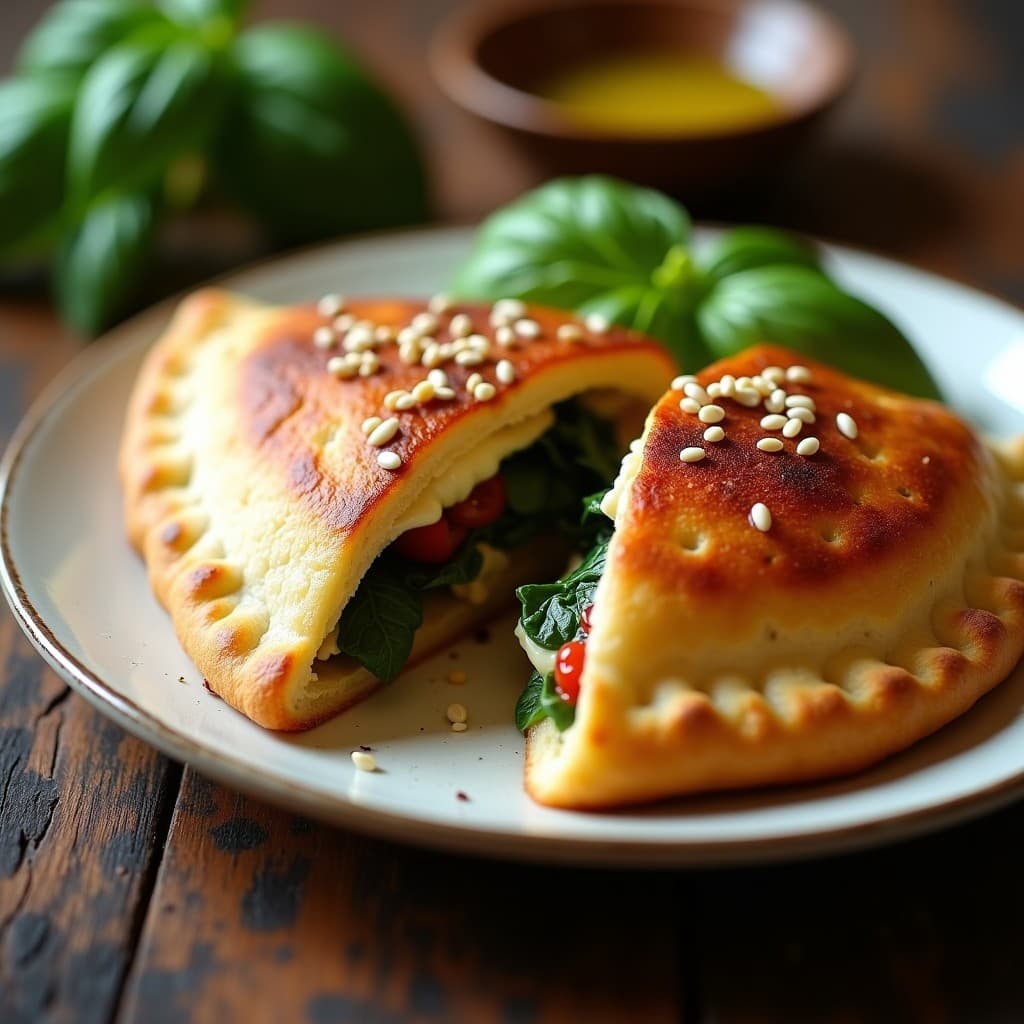 Calzone de Berenjena y Queso Vegano: Receta Italiana en Airfryer Sin Masa Tradicional