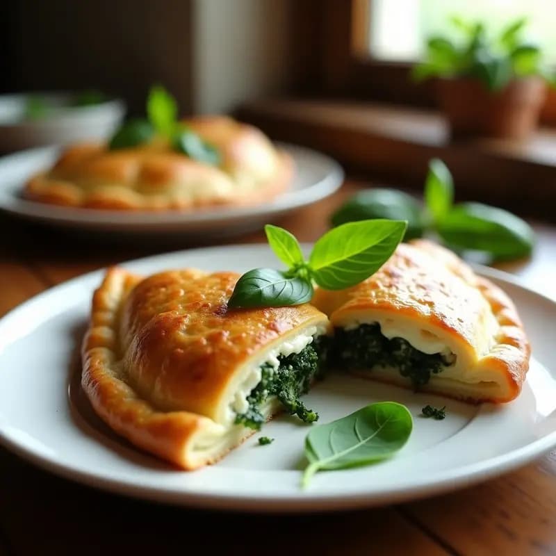 Calzone de Espinaca y Ricotta Light: Receta Italiana Baja en Grasas