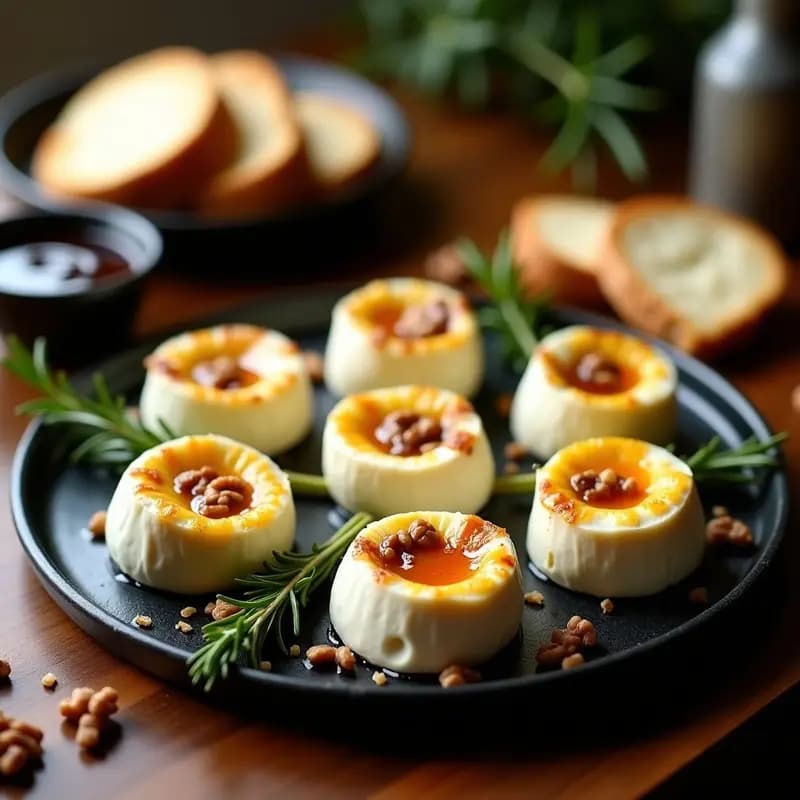 Bébés Camembert al Horno con Miel y Nueces: Entrante Francés para Fiestas