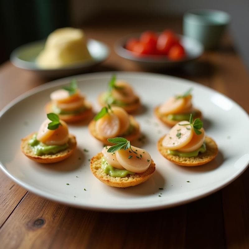 Canapés de Aguacate y Surimi: Aperitivo Rápido con Toque Francés en 5 Minutos