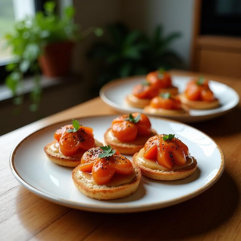 Canapés de Berenjena Asada con Paté de Aceitunas Negras y Tomate Seco: Aperitivo Mediterráneo Sin Gluten