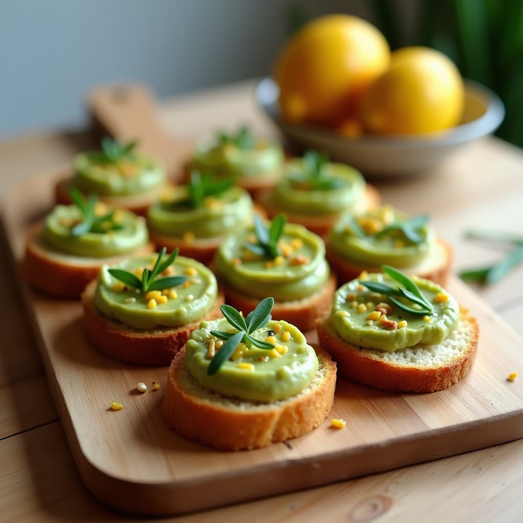 Canapés de Pan de Centeno y Paté de Algas con Limón Confitado: Entrante Escandinavo