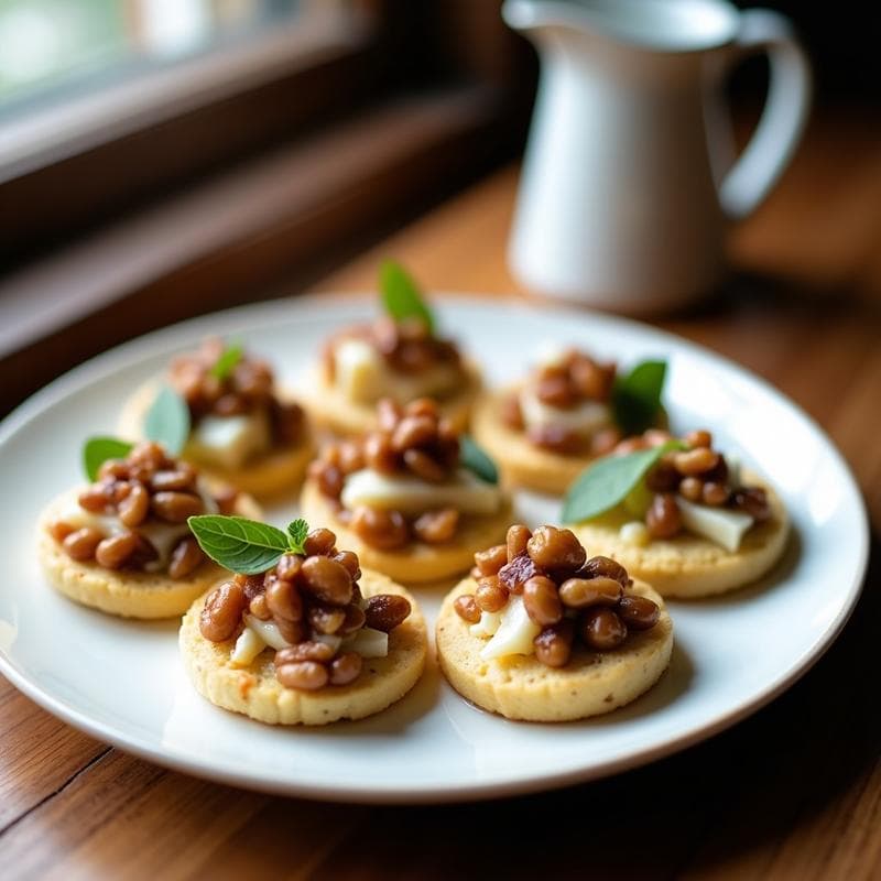 Canapés de Endibia con Queso de Cabra y Nueces Caramelizadas: Aperitivo Francés Gourmet y Bajo en Carbohidratos