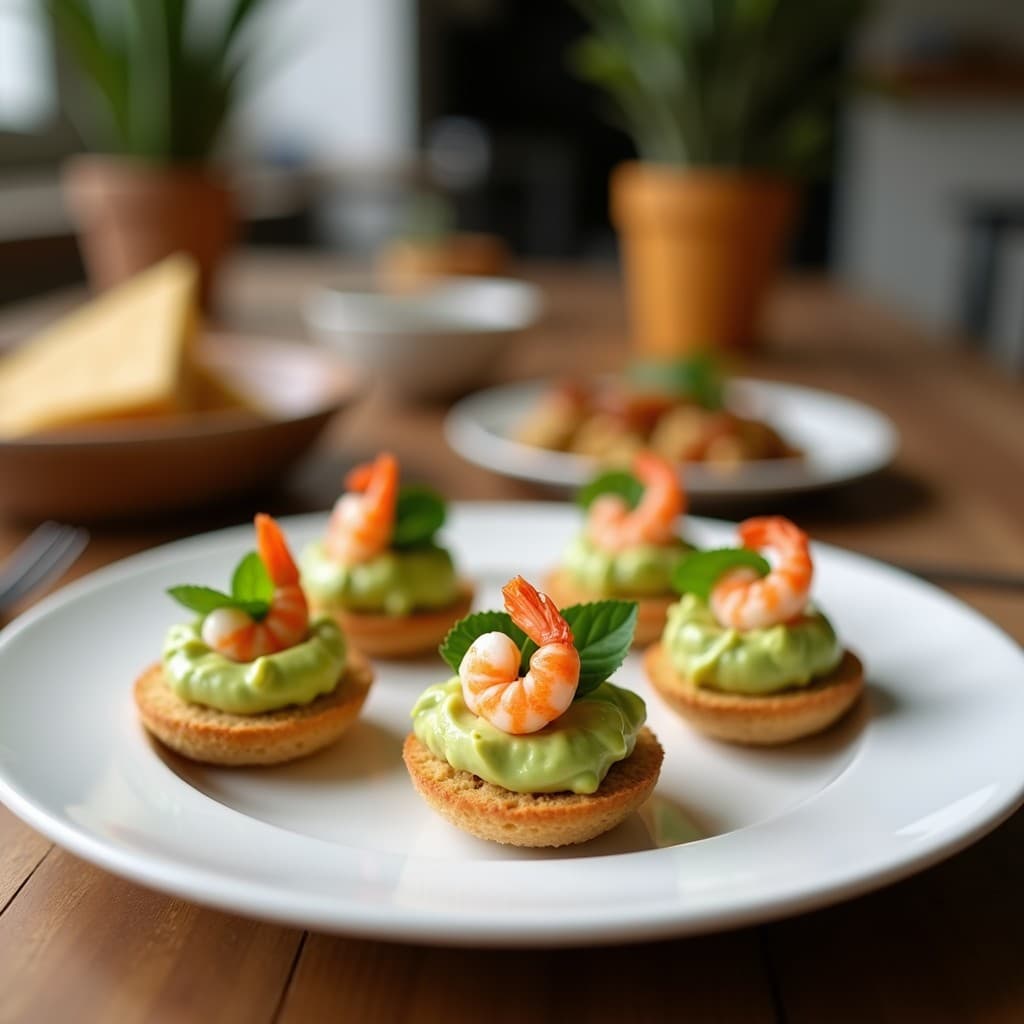 Canapés de Endivia con Crema de Aguacate y Gambas: Receta Gourmet Sin Gluten en 15 Minutos
