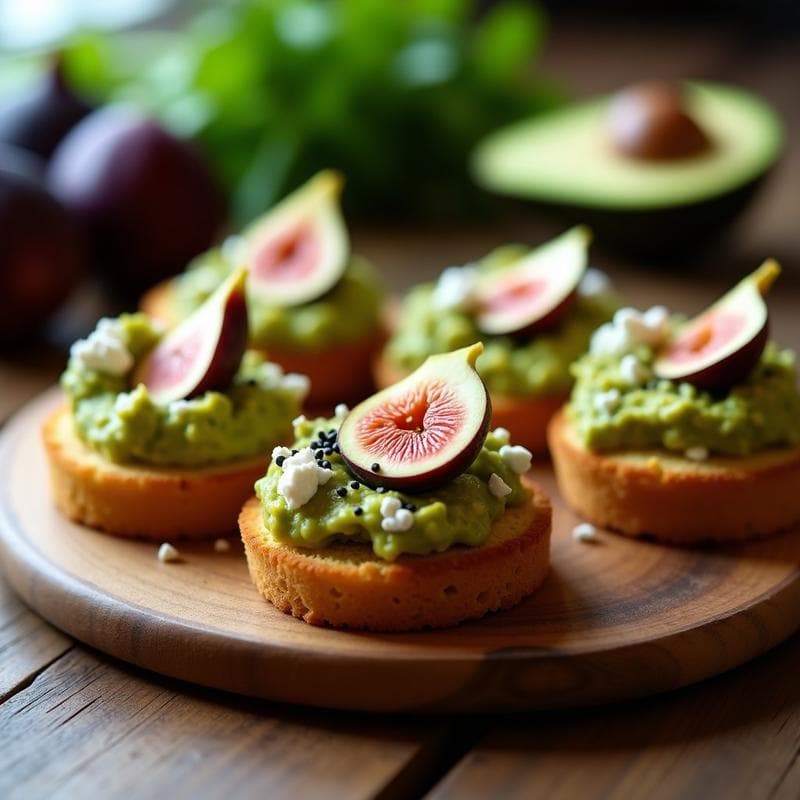 Canapés de Pan de Maíz Morado con Guacamole de Higos: Receta Peruana Gourmet