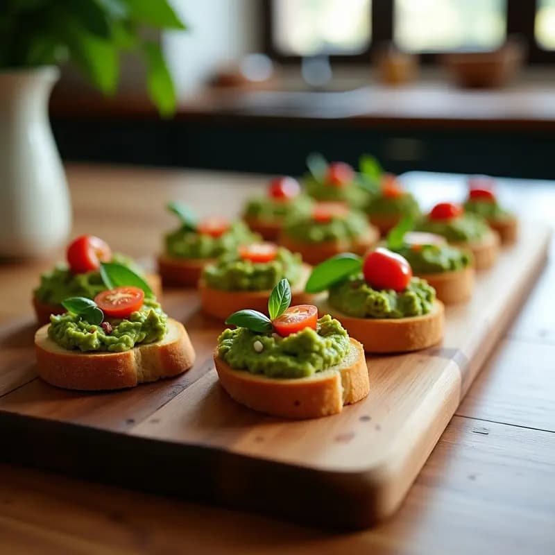 Canapés de Pan de Mijo con Pesto de Espárragos Verdes: Aperitivo Sin Gluten y Elegante