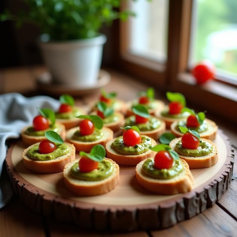 Canapés de Pan de Plátano y Paté de Aceitunas Verdes: Aperitivo Sin Gluten en Airfryer