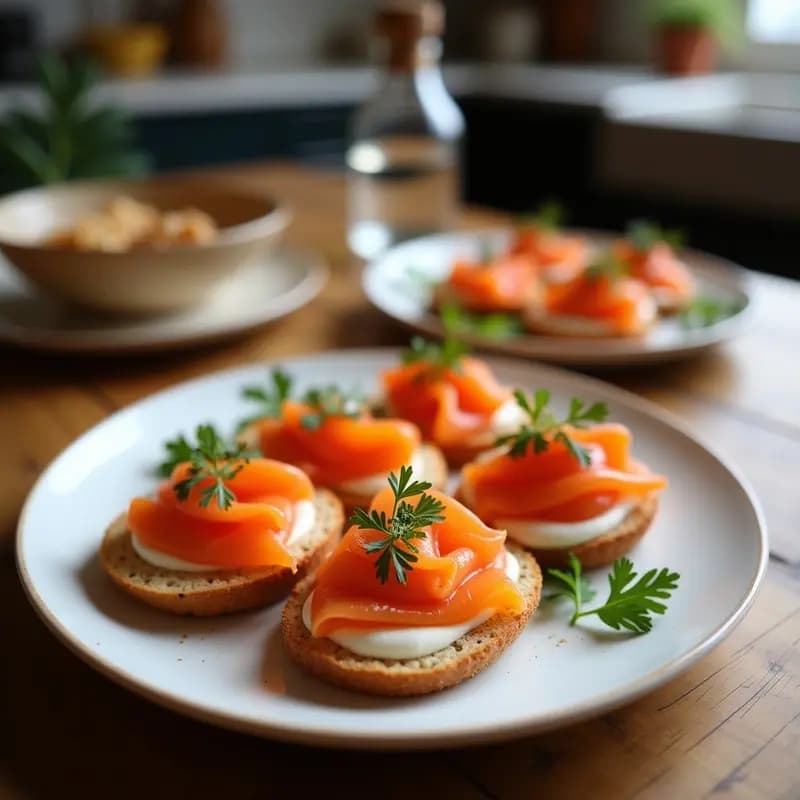 Canapés deCEPT Salmón Gravlax y Eneldo: Entrante Nórdico Elegante en 15 Minutos