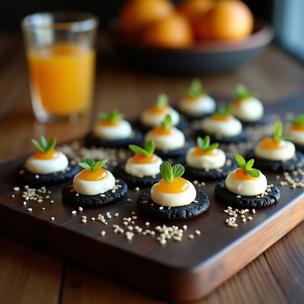 Canapés de Sésamo y Miel con Queso de Cabra: Entrante Dulce-Salado para Fiestas