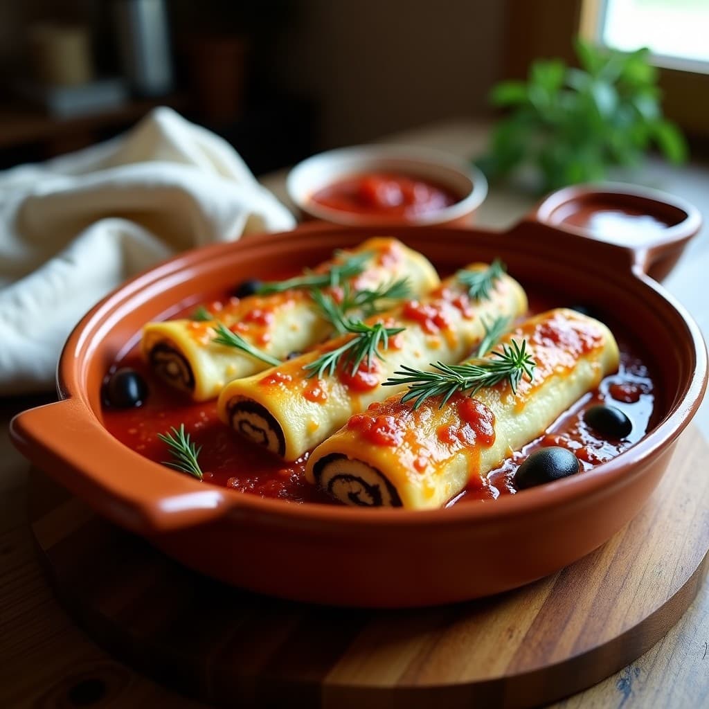 Canelones de Berenjena Rellenos de Espinacas y Queso Vegano: Receta Griega en Horno sin Pasta