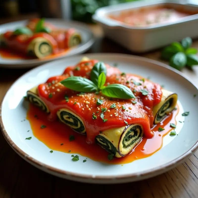 Canelones de Berenjena Rellenos de Tofu y Espinacas: Lasagna Vegana Sin Pasta en 30 Minutos