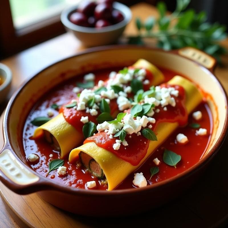 Canelones de Calabacín con Relleno de Atún y Aceitunas Kalamata: Receta Griega Baja en Carbohidratos