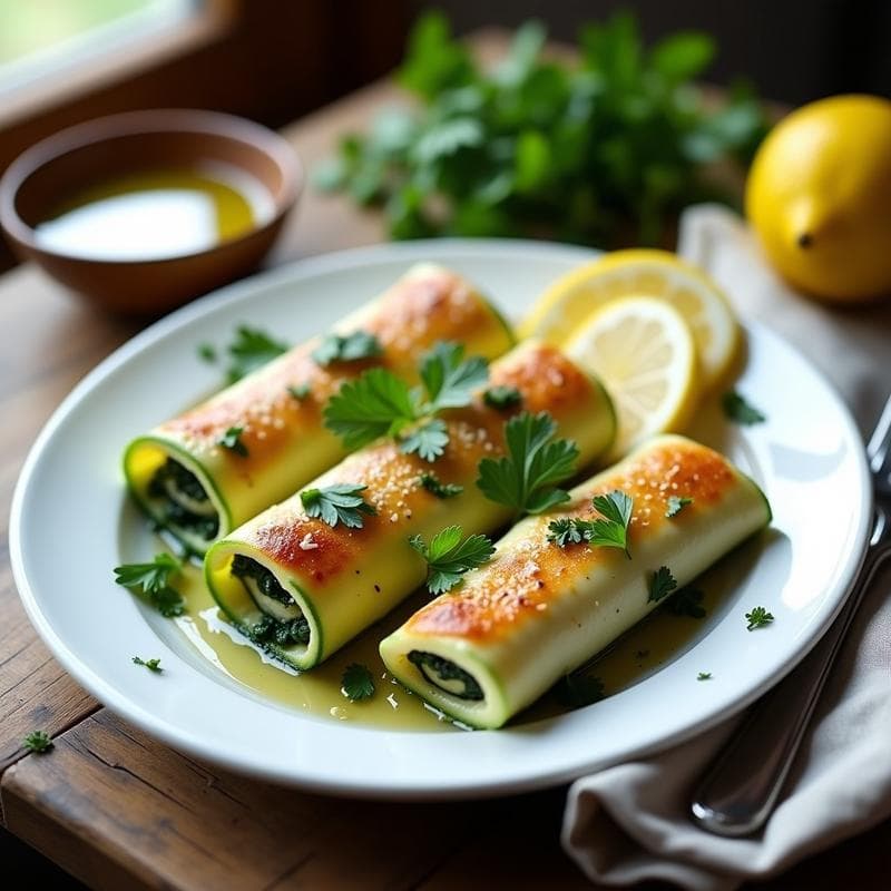Canelones de Calabacín Rellenos de Merluza y Espinacas: Receta Sin Pasta en Thermomix