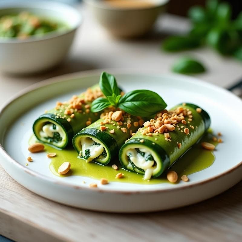 Canelones de Calabacín y Ricotta de Almendras: Receta Sin Gluten y Sin Horno