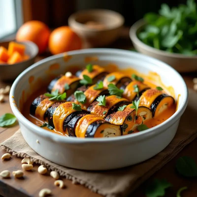 Canelones de Calabaza y Espinacas: Receta Vegana Sin Harina y con Salsa de Anacardos