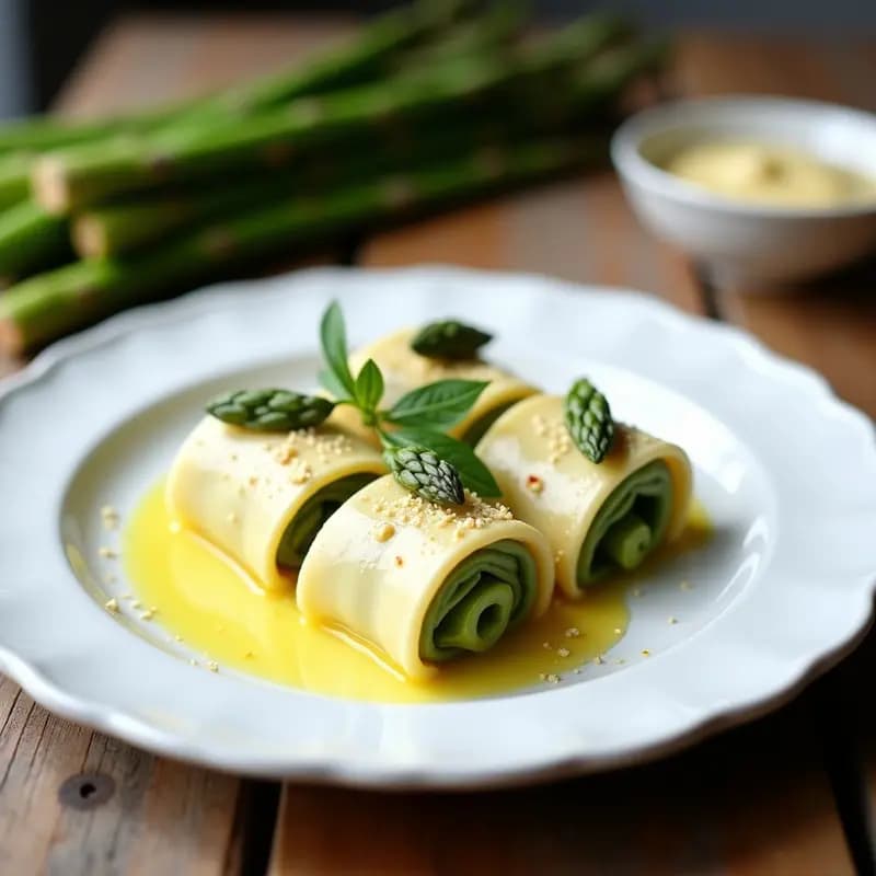 Canelones de Espárragos y Queso de Castañas: Receta Vegana Sin Horno con Toque Francés