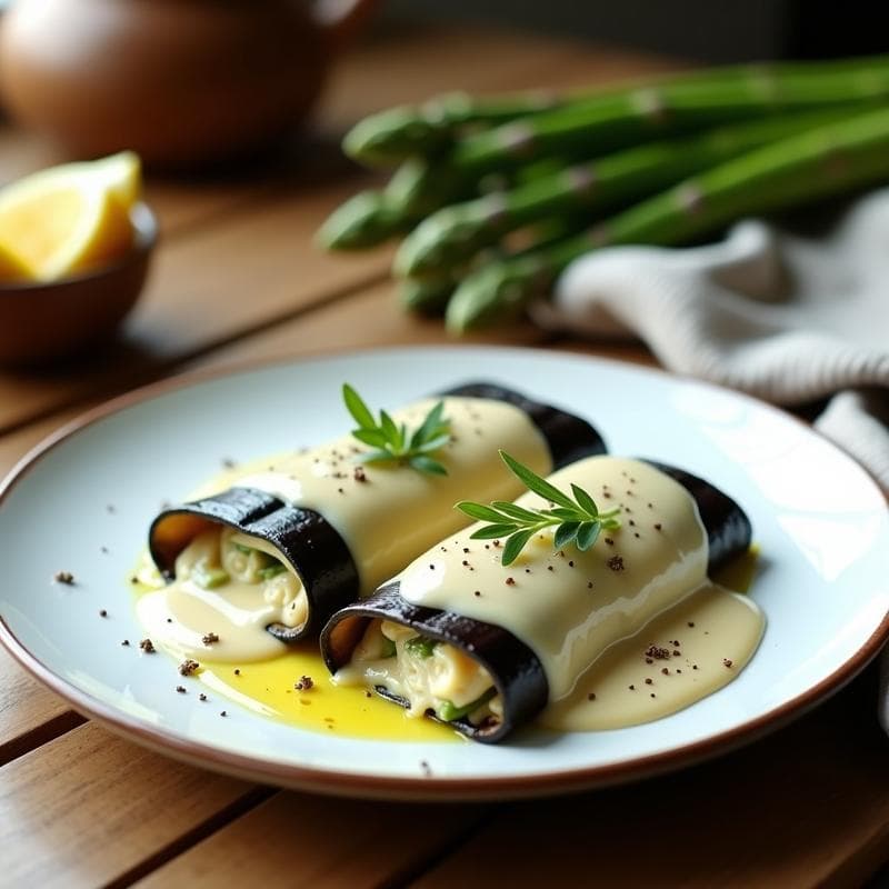 Canelones de Espárragos y Ricotta de Tofu: Receta Vegana Sin Horno con Salsa Bechamel de Anacardos