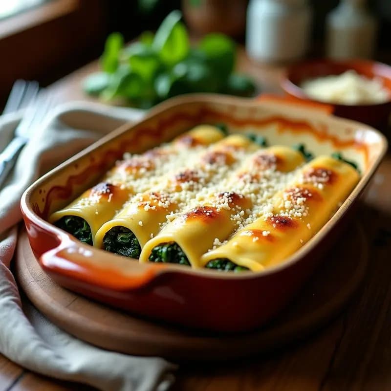 Canelones de Espinaca y Requesón con Salsa Bechamel: Receta Italiana Reconfortante en Thermomix