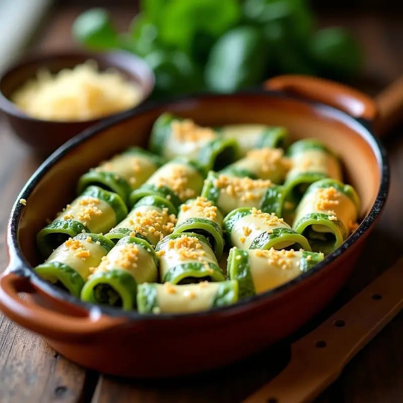 Canelones de Espinaca y Requesón: Receta Italiana Sin Pasta con Hojas de Col