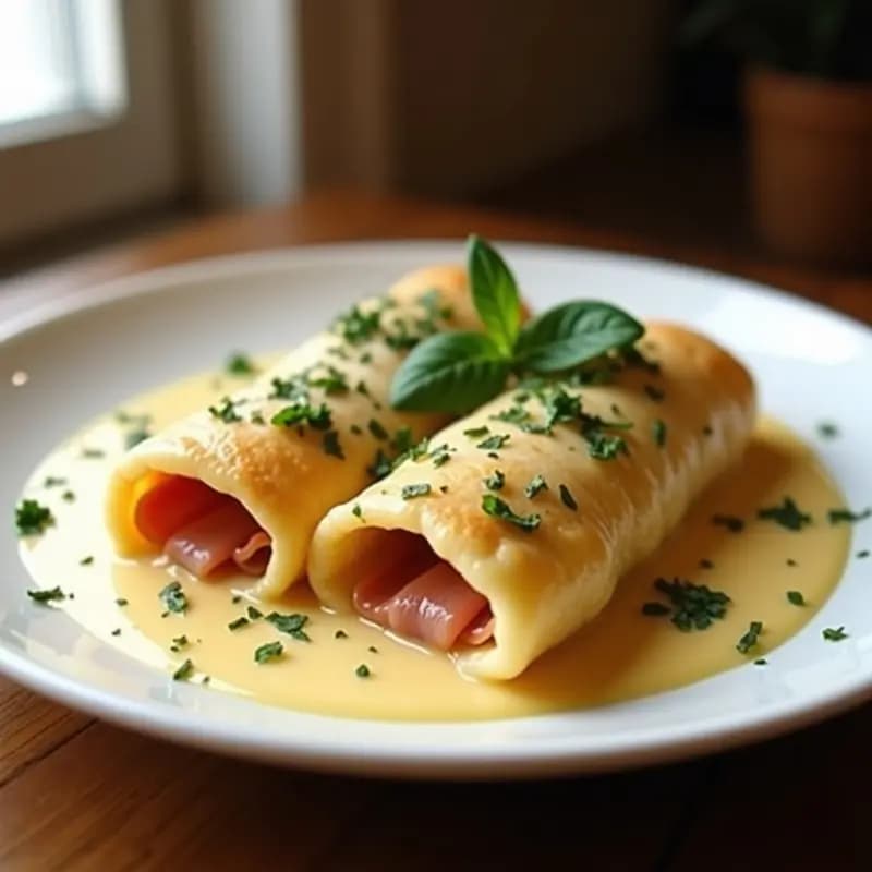 Canelones San Jacobo de Espárragos y Jamón Serrano: Receta Española con Bechamel Light