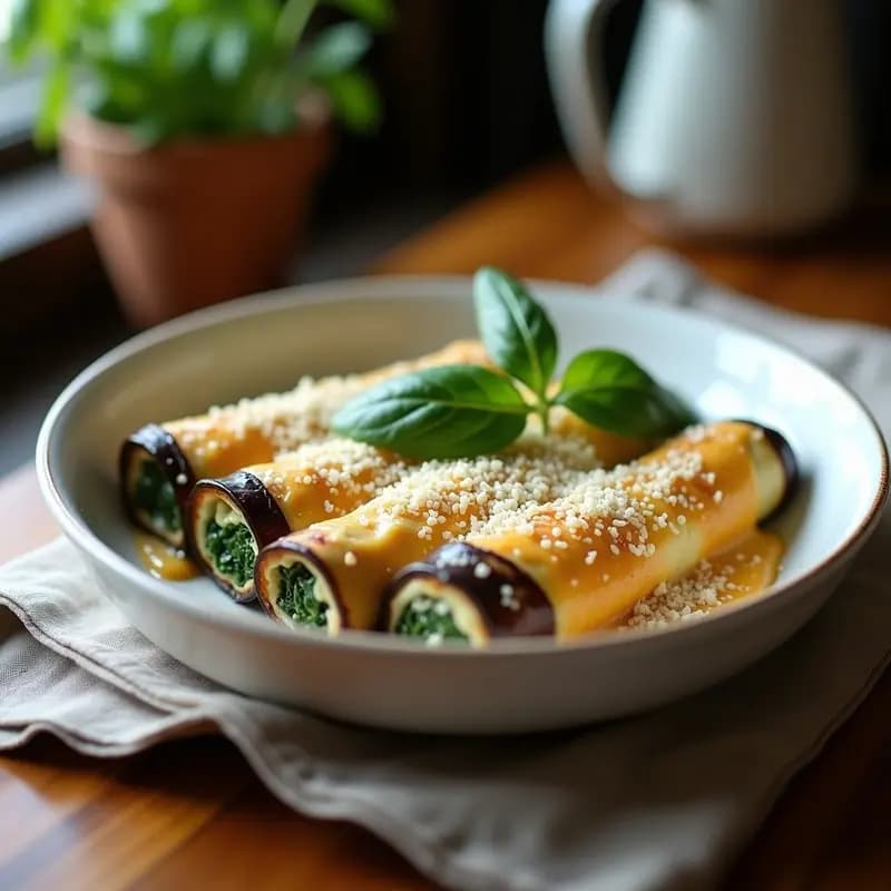 Canelones de Espinacas y Queso de Castañas: Receta argentina keto sin pasta