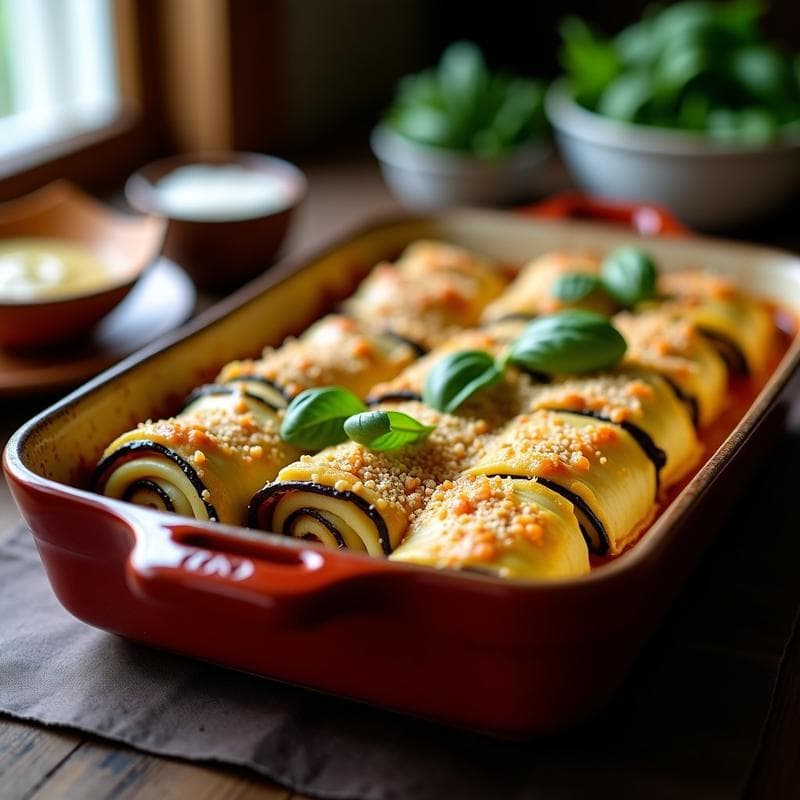 Canelones de Lentejas Corail y Espinacas: Receta Italiana Sin Gluten con Bechamel de Anacardos