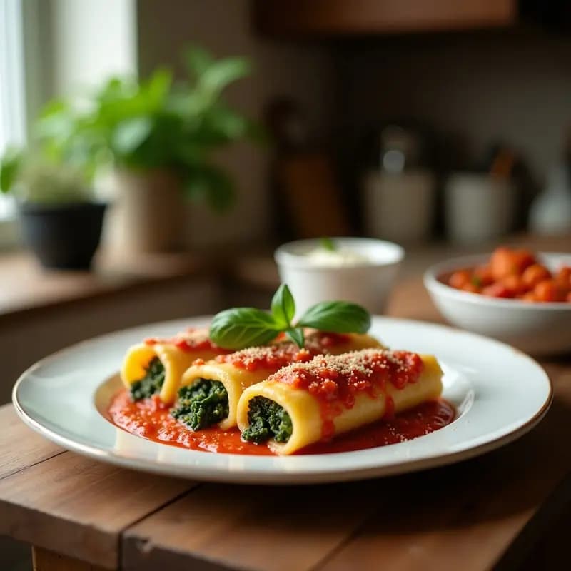 Canelones de Lentejas y Espinacas: Receta Italiana Sin Pasta y Vegana para Meal Prep