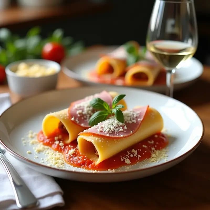 Canelones de San Jacobo con Jamón y Queso: Receta Italiana al Horno