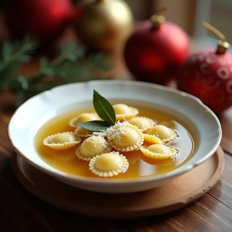 Cappelletti en Caldo para Navidad: Receta Italiana Tradicional con Relleno de Castagna