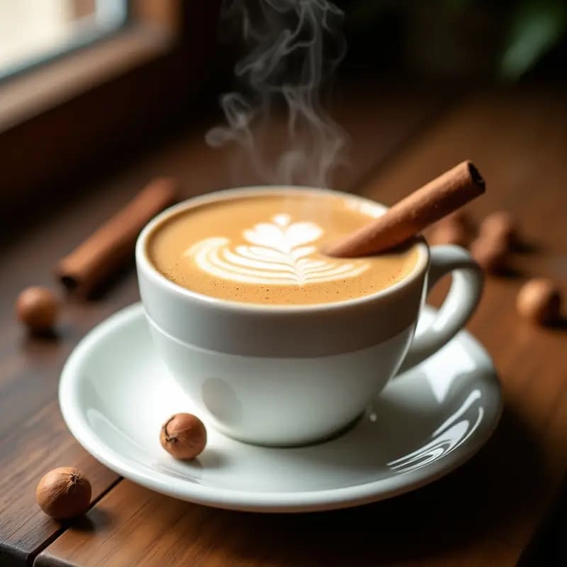 Cappuccino de Avellana y Canela: Bebida Italiana Caliente Sin Café