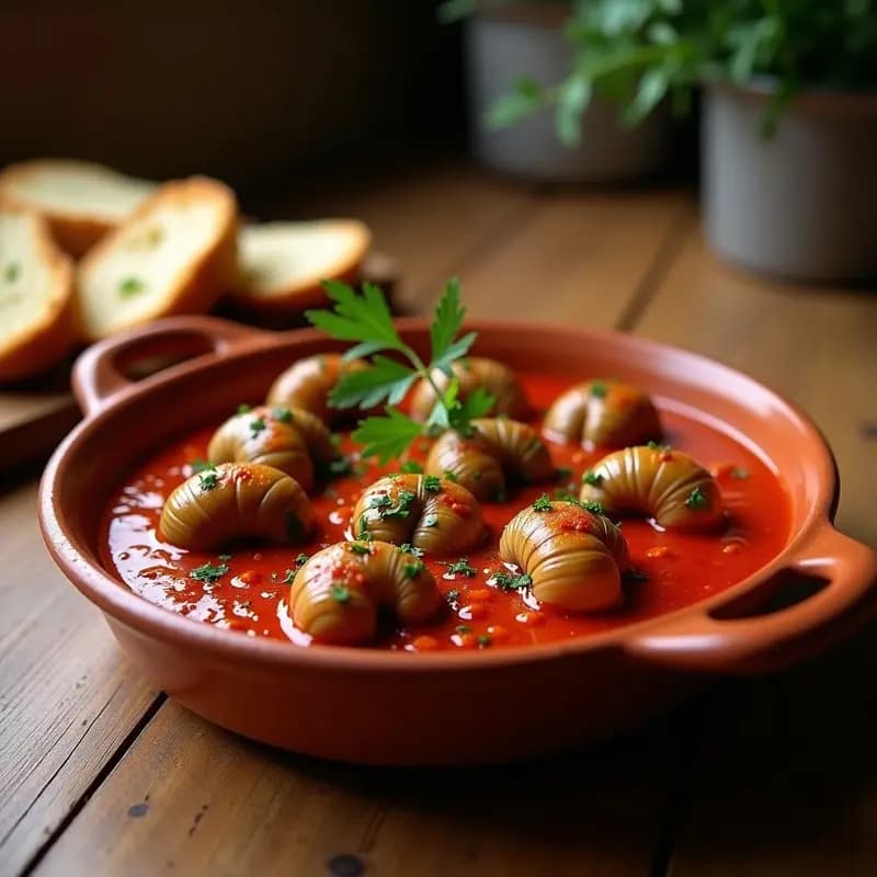 Caracoles a la Llauna con Salsa Picante: Tapa Valenciana Tradicional en 25 Minutos