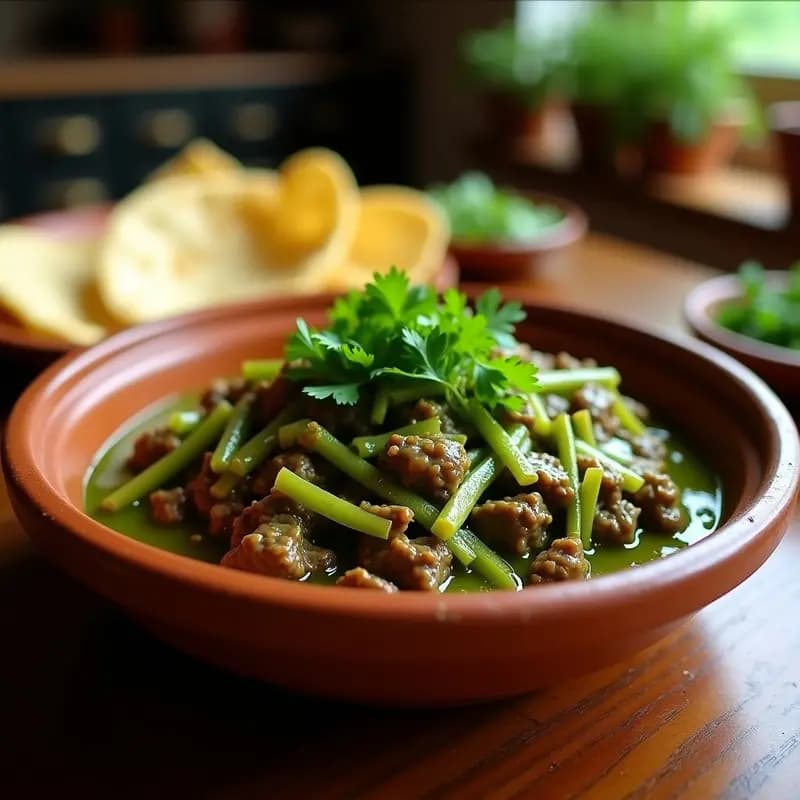 Carne en Salsa Verde con Nopales: Receta Mexicana Tradicional en Olla Lenta
