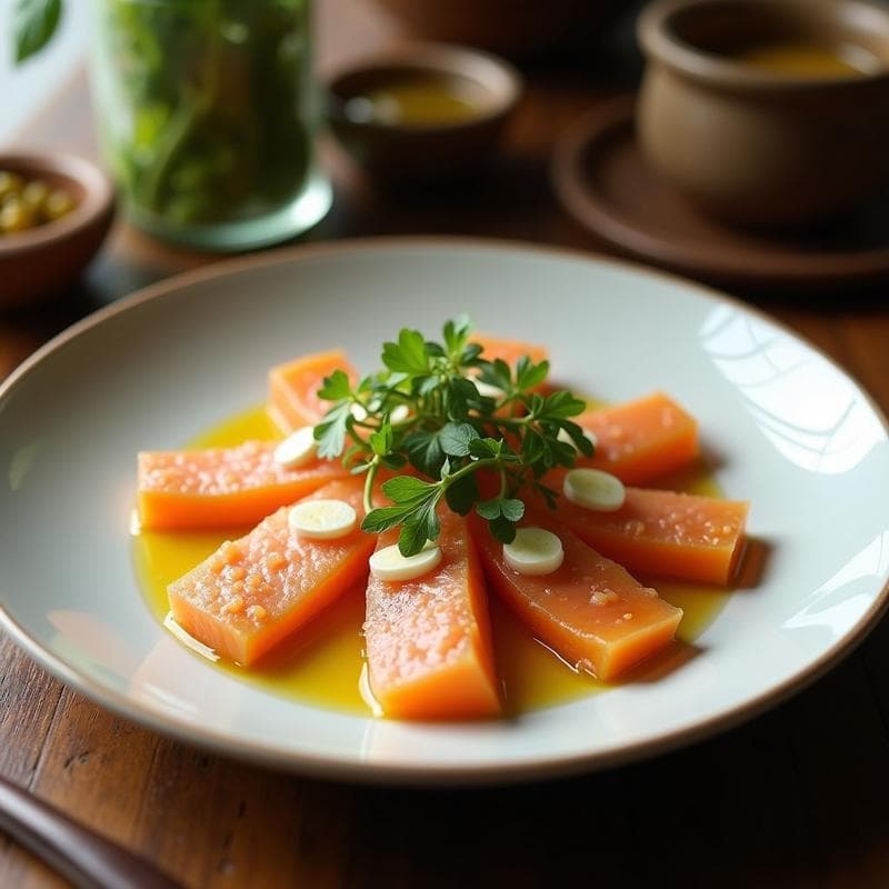Carpaccio de Calabacín y Queso de Almendras con Aceite de Trufa: Entrante Crudivegano Gourmet