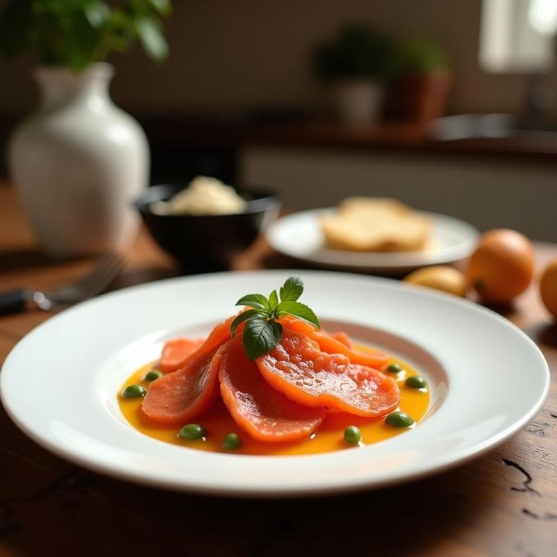 Carpaccio de Coliflor con Vinagreta de Mostaza de Dijon y Almendras Tostadas: Entrante Vegano y Crudivegano
