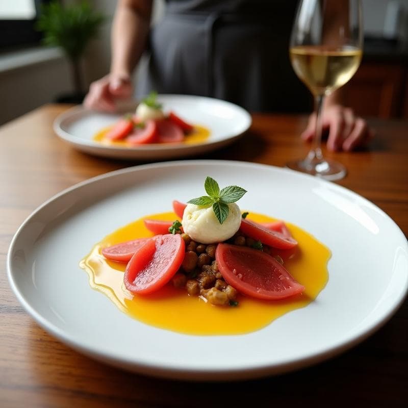 Carpaccio de Remolacha y Queso de Cabra con Reducción de Vinagre de Frambuesa: Entrante Francés Sin Cocción