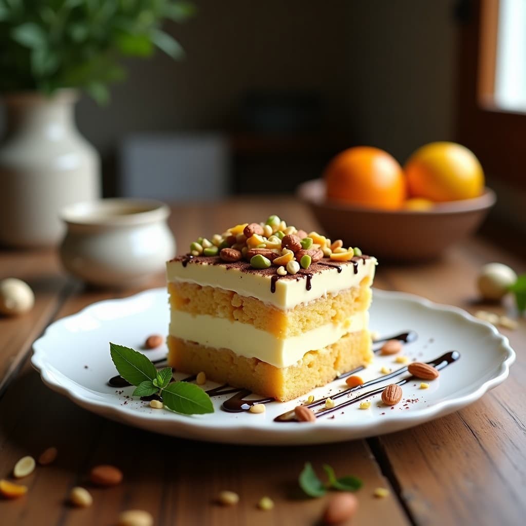 Cassata Siciliana con Helado de Ricotta y Frutos Secos: Postre Italiano Sin Horno