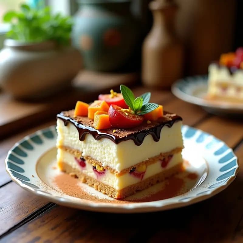 Cassata Siciliana con Ricotta y Fruta Confitada: Postre Italiano Sin Gluten