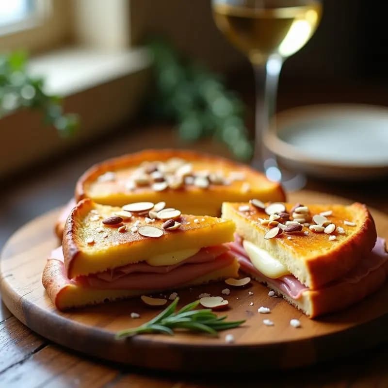 Casse Croûte de Jamón Serrano y Queso Brie: Bocadillo Francés Gourmet en 10 Minutos