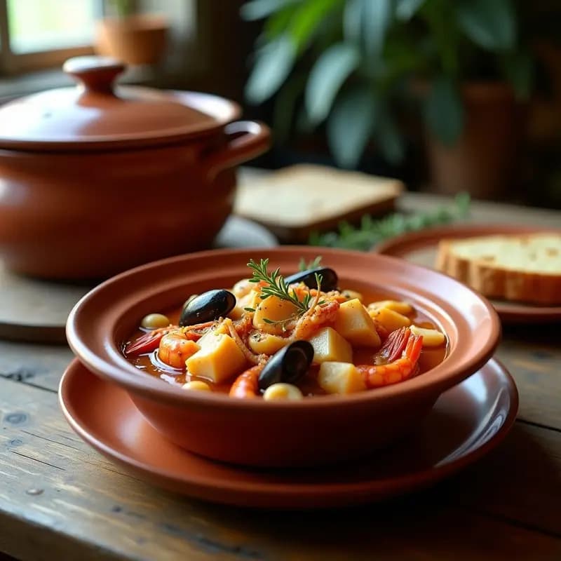 C_assocà de Mariscos y Azafrán: Guiso Catalán de Pescado y Ñoras en Olla Lenta