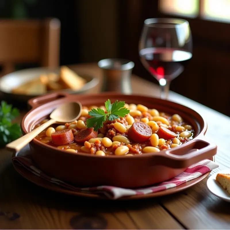 Cassoulet Francés con Alubias Blancas y Chorizo: Receta de Cocción Lenta y Sabrosa