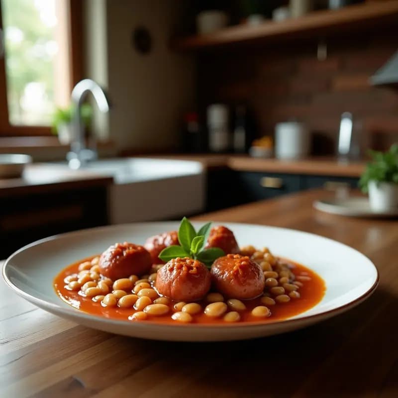 Cassoulet Francés de Frijoles Blancos y Salchicha de Toulouse: Receta Tradicional en Olla de Hierro