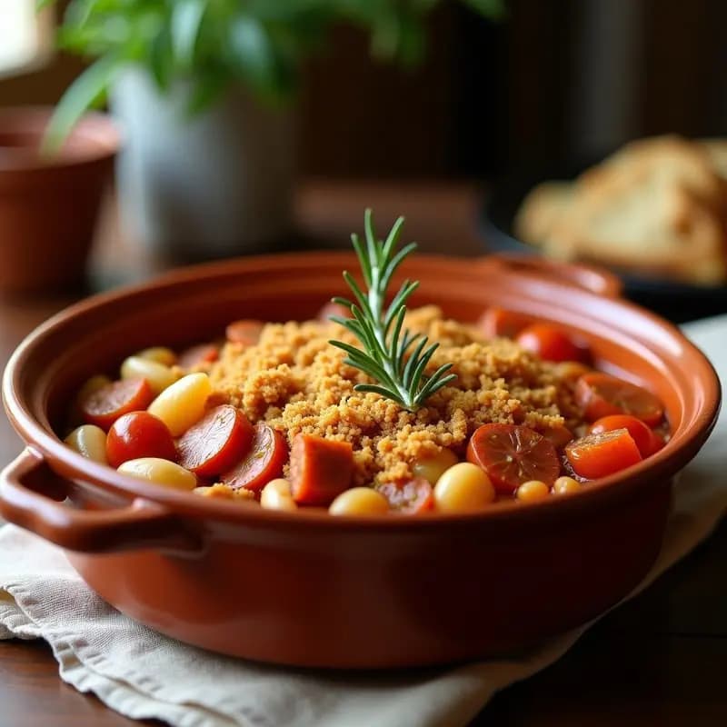 Cassoulet Francés con Judías Blancas y Chorizo Vegano: Estofado Tradicional Reinventado