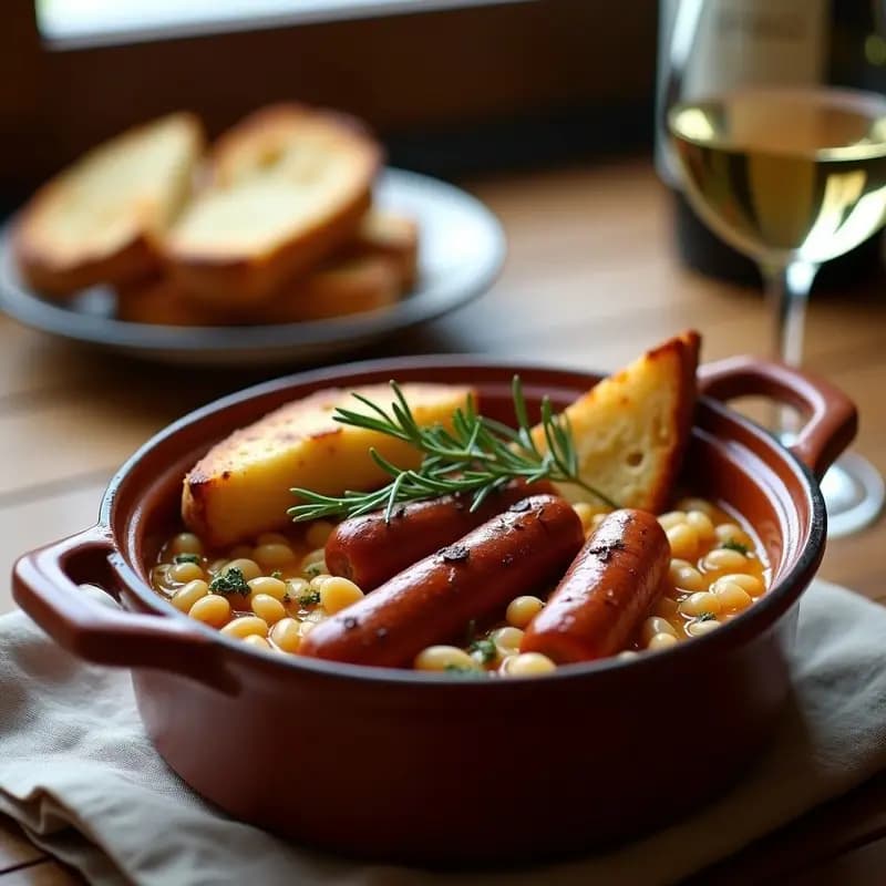 Cassoulet de Judías Blancas y Salchichas Veganas: Receta Francesa Reconfortante