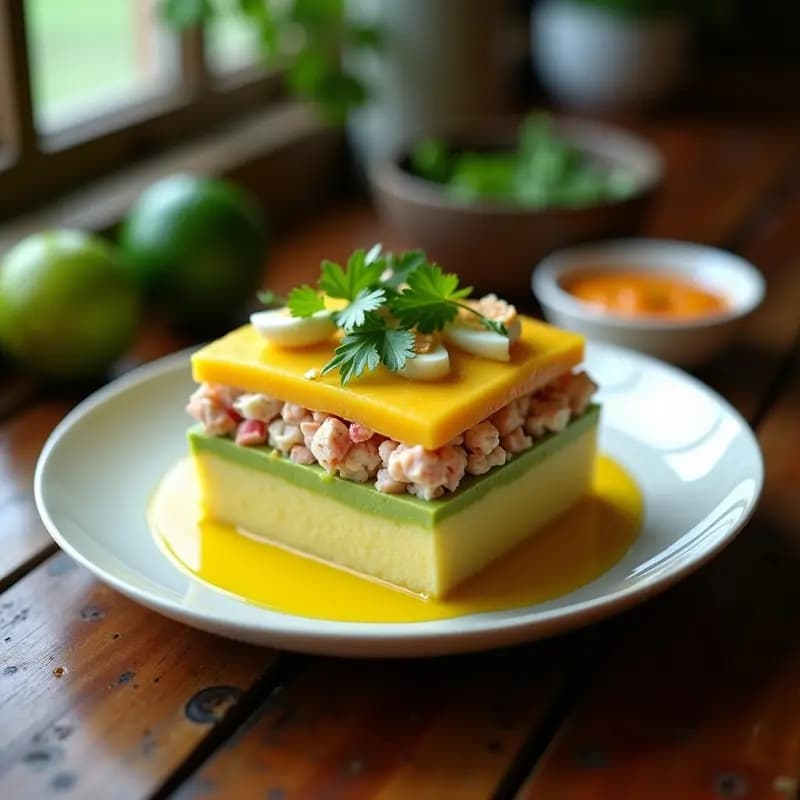 Causa Rellena de Aguacate y Cangrejo: Receta Peruana Tradicional con Toque Moderno