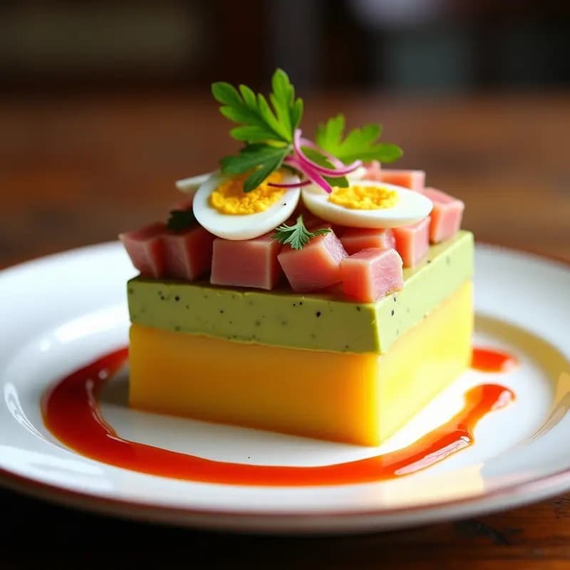 Causa de Atún y Palta con Salsa de Rocoto: Receta Peruana en Capas y Picante