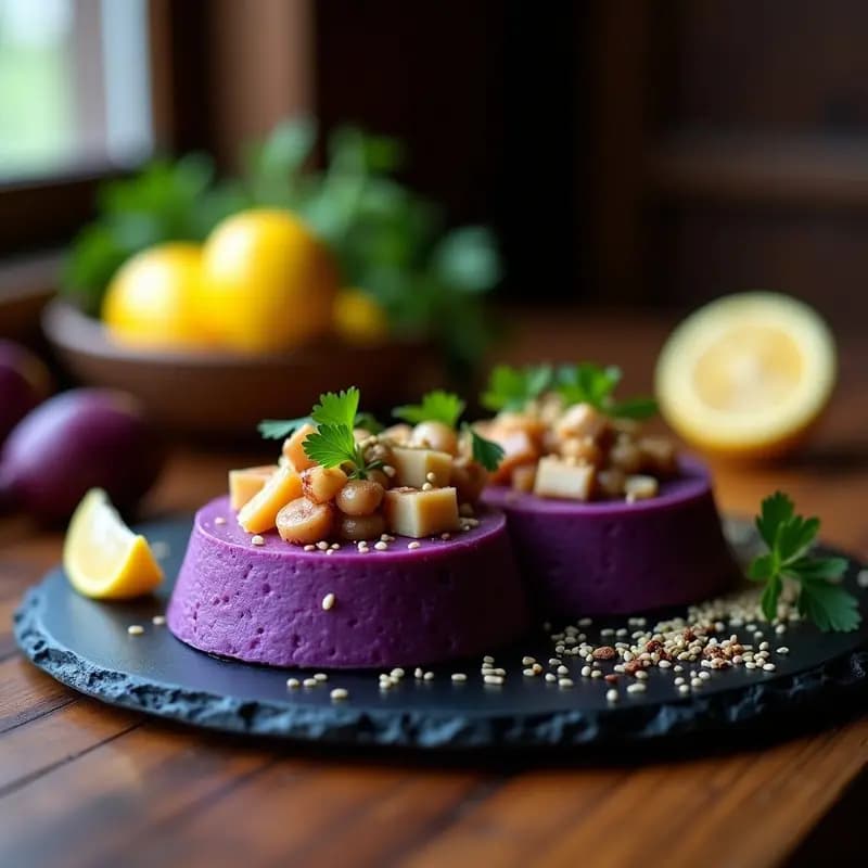 Causa de Camote Morado con Relleno de Pulpo: Receta Peruana Innovadora y Sin Gluten