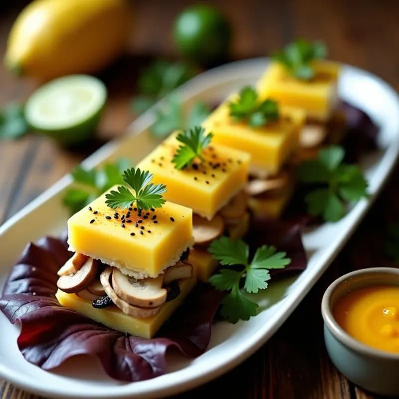 Causa Rellena de Champiñones y Palma Corazón: Receta Peruana Vegana y Gourmet